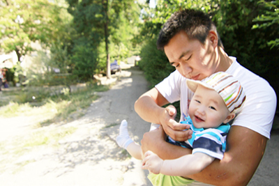 Father and son in the Kyrgyz Republic